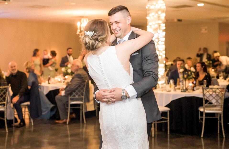 Bride celebrating on the dance floor